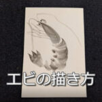 【12日目】100日後に墨絵が上達する柴犬「エビ」 (shrimp)